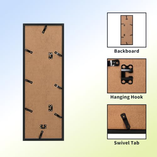 WIFTREY 4x6 Picture Frames Collage with 5 Openings Set of 1, Display five 4 x 6 Photo Pictures for Wall Mounting, Black - color: Black, size: 5 Openings - 1 Pack