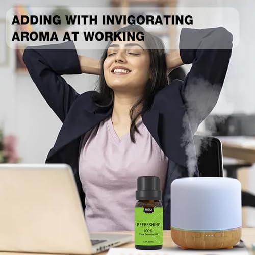 Well-Being Essential Oils Set-Essential Oils for Diffuser for Home,Essential Oils Diffuser Scents for Skin,Aromatherapy,Laundry,Candle&Soap Making,Humidifiers 6 X 10ML - color: Jet Black