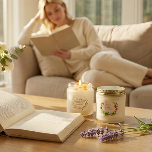 Scented Candles for Home,8 Pack Soy Candles Gift Set for Women,Aromatherapy Candle with Crystals Inside-Perfect for Mother's Day,Valentine's Day, Birthdays, Anniversaries,Christmas