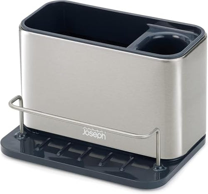Joseph Joseph Surface Stainless Steel Caddy Sink Area Organizer and Sponge Holder, Gray - color: Grey, size: Large