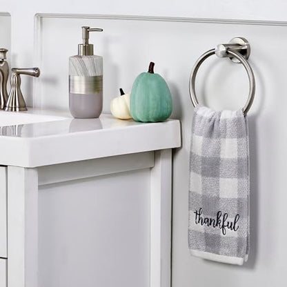 SKL Home by Saturday Knight Ltd. Thankful Plaid Hand Towel (2-Pack), Gray - color: Thankful Plaid