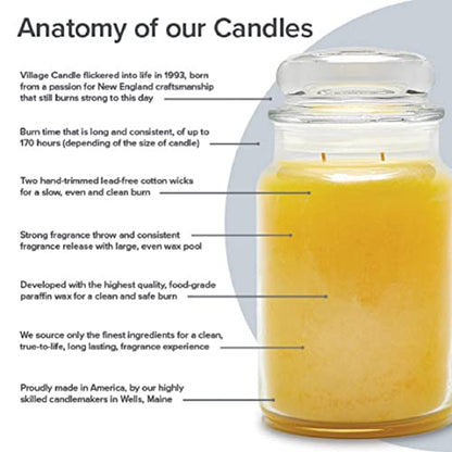 Village Candle Gardenia Large Glass Apothecary Jar Scented Candle, 21.25 oz, White (Pack of 6) - color: Gardenia, size: 21.25 oz. (Pack of 6)