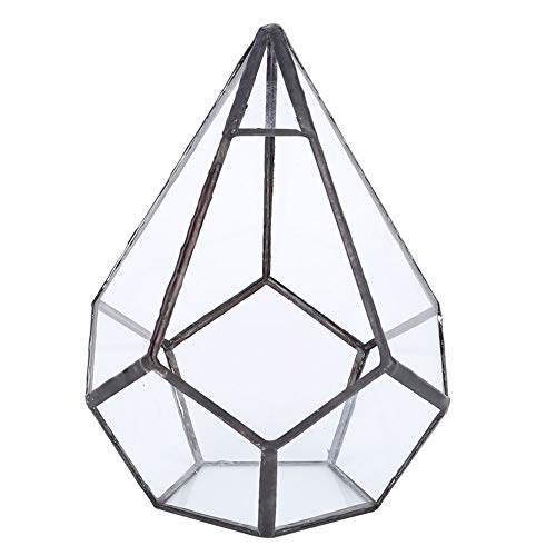 Geometric Glass Terrarium Planter, Glass Geometric Terrarium Container Terrarium Plants Modern Tabletop Planter Shelves Decor Display Succulent Plant Flower Pot Boho Decor (no Plants Included)
