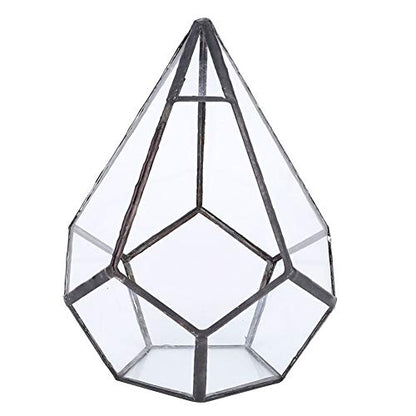 Geometric Glass Terrarium Planter, Glass Geometric Terrarium Container Terrarium Plants Modern Tabletop Planter Shelves Decor Display Succulent Plant Flower Pot Boho Decor (no Plants Included)