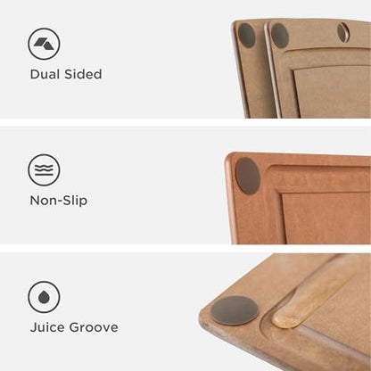 Epicurean All-In-One Cutting Board with Non-Slip Feet and Juice Groove - Non-toxic, Dishwasher Safe, Made in the USA, 10" x 7", Nutmeg - color: Nutmeg/Brown, size: 10"L x 7"W