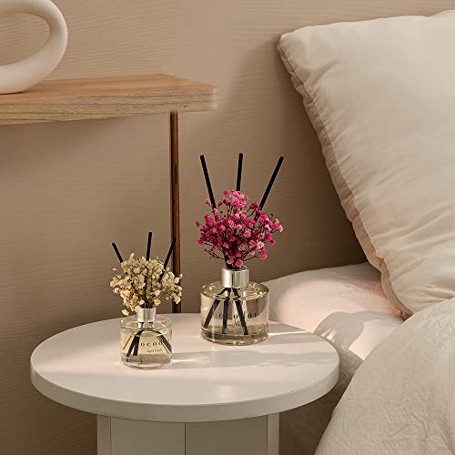 COCODOR Preserved Real Flower Reed Diffuser/April Breeze / 6.7oz(200ml) / 2 Pack/Reed Diffuser Set, Oil Diffuser & Reed Diffuser Sticks, Home Decor & Office Decor, Fragrance and Gifts - size: Real Flower/6.7Ounce/2Pack