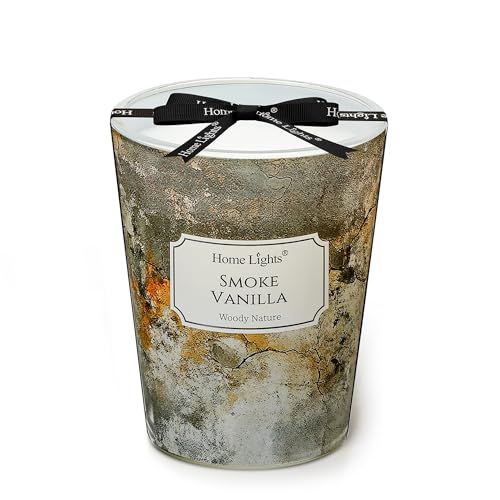 HomeLights Large jar Candle | 1-Wick Long-Lasting Scented Candles, 6.7oz Natural Soy Wax Candle for Home Scented, Industrial Chic Gifts for Women & Men, Smoke Vanilla - color: Smoke Vanilla