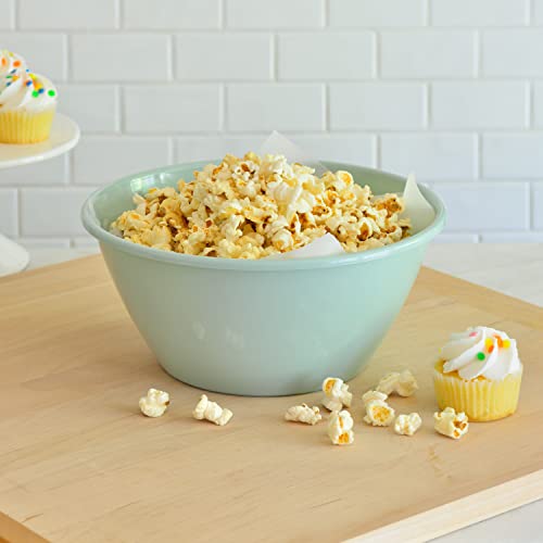 Youngever 11 inch 120 Ounce Plastic Mixing and Serving Bowls, Large Popcorn Bowls, Salad Bowls, Chip and Dip Serving Bowls, Set of 9 (Urban) - color: Urban