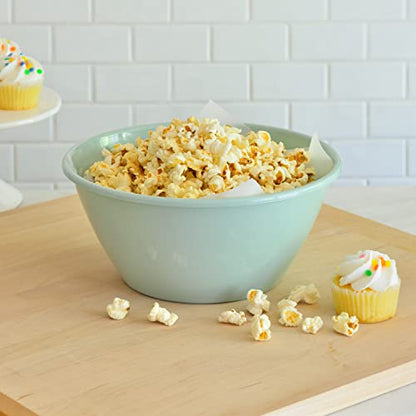 Youngever 11 inch 120 Ounce Plastic Mixing and Serving Bowls, Large Popcorn Bowls, Salad Bowls, Chip and Dip Serving Bowls, Set of 9 (Urban) - color: Urban