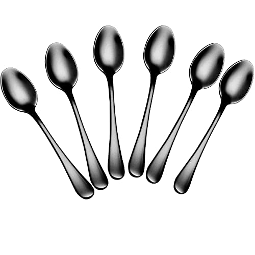 Demitasse Espresso Spoons, 4.75inch Stainless SteelCoffee Spoons - color: Black, size: 4.7Inch