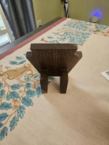 Modern Wooden Desk Decor, Abstract Geometric Tabletop Sculpture, Dark Brown Minimalist Decorative Accent for Home Office Living Room Bedroom, Handcrafted Wood Art Piece