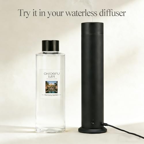 Chloefu LAN Harmony Garden Scented Oil Diffuser Refill 6.76 fl oz Crisp Botanical Aromatherapy Oil for Bedroom & Patio Outdoor-Inspired Air Freshener, 0% Alcohol, Unique Blend to Relieve Stress - color: Harmony Garden