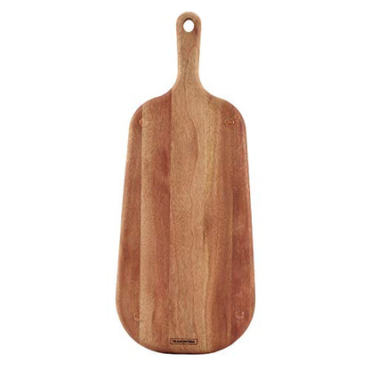 Tramontina Provence 2-Pc Cheese Serving Board with Marble Insert | African Mahogany Cutting Board, Natural Oil Finish