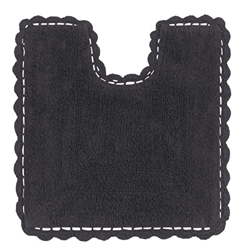 Home Weavers Casual Elegance Reversible Bathmat 100% Cotton Bathroom Rugs Set, Washable Rug, Thick Extra Soft and Absorbent Bath Rug, Kitchen Mat, Bath Mat Set, Non Slip Mat, 20"x20" Contour, Gray - color: Grey, size: 1'8" x 1'8" (Contour)
