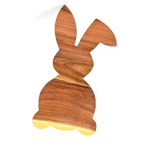 Sophia Art 100% Acacia Wooden Chopping Board, Butcher Block for Vegetables, Cafe and Restaurant, Serving Board,Charcuterie Board Cutting Board, Brown (Bunny Board, 15"L x 7"W) - color: Bunny Board, 15"L x 7"W