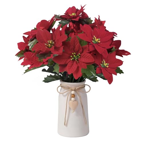 Rustic 6-Inch Ceramic Vase with Jute Rope & Heart Charm for Home Décor, White Flower Vase for Table Centerpieces and Gifts, Ideal for Living Room, Bedroom, and Office - style: Rustic