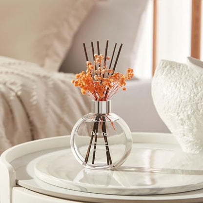 Flower Reed Diffuser Set 5.07oz Coconut Lime Scent Diffuser with Sticks Home Fragrance Reed Diffuser for Bathroom Shelf Decor
