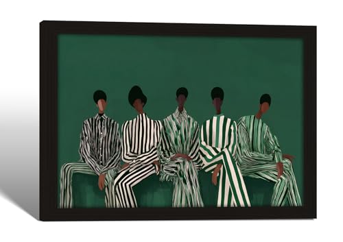 Framed Abstract Canvas Wall Art Modern Minimalist Figure Artwork 24x16 Inch | Contemporary Painting Prints Picture Poster Ready to Hang for living room bedroom bathroom Entryway hallway bookshelf decor - color: Modern Portrait 003, size: 16"L x 24"W