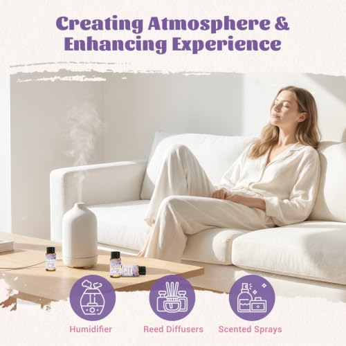 EUQEE 36 Pcs Fragrance Oil Gift Set-36x0.17Fl Oz Gift Box for Women & Men | Premium Scented Oils for Diffuser, Candle & Soap Making, Long-Lasting Aromatherapy Essential Oils for DIY Home Fragrance - color: 36pcs Fragrance Set
