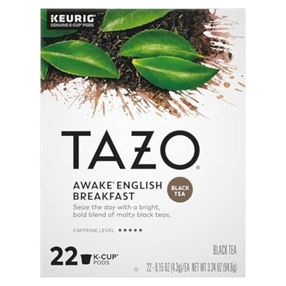 TAZO Tea Bag K-Cup Pods, Awake English Breakfast & Zen 22 CT (2ea) (Variety Pack) - size: 22 Count (Pack of 2) Awake & Zen Variety