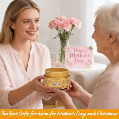 Hummingbird Wax Melt Warmer for Scented Wax 3-in-1 Ceramic Wax Warmer | Fragrances Candle Oils, Home Fragrance Burner,Electric Candle Warmer for Mom Women (Yellow) - color: Yellow Hummingbird