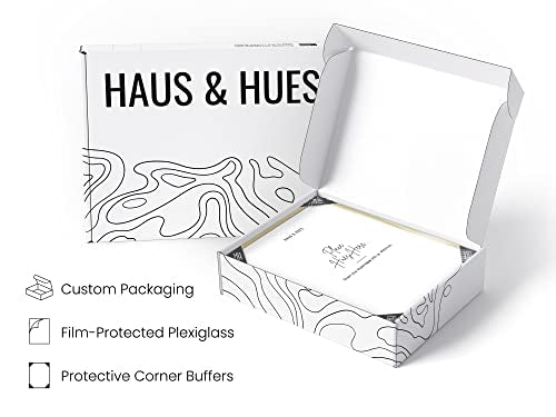 HAUS AND HUES 4x6 Gold Picture Frame - Modern Brush Finish - Lightweight 4x6 Frame for Photos, Posters, Prints - Vertical Hanging & Tabletop Display - color: Gold Metal, size: 4x6 in, style: Set of 01