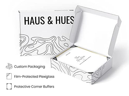 HAUS AND HUES 4x6 Gold Picture Frame - Modern Brush Finish - Lightweight 4x6 Frame for Photos, Posters, Prints - Vertical Hanging & Tabletop Display - color: Gold Metal, size: 4x6 in, style: Set of 01