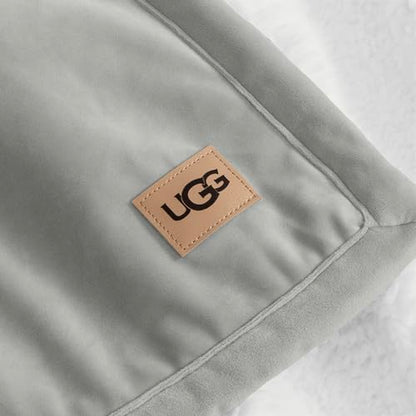 UGG Bliss Fluffy Fleece Throw Blanket for Bed, 50''x70'', Seal Grey | Super Soft, Reversible Plush UGGFluff, Giftable Blanket, Medium Weight, Warm & Cozy, Year-round Use, Washable - color: Light Grey