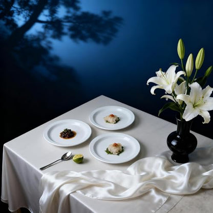 Stoneware Narrow Rim Commercial Grade Dinnerware, Bright White, Plate 7.25", Case of 36 - color: Bright White, size: Plate 7.25"