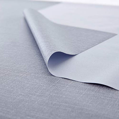 NLMUVW Square Vinyl Tablecloth 48 Inch, 100% Waterproof Oil Proof Grey PVC Table Cloth Wipe Clean Table Cover for Kitchen Dining Picnic - color: Grey, size: 48" x 48" (Square)