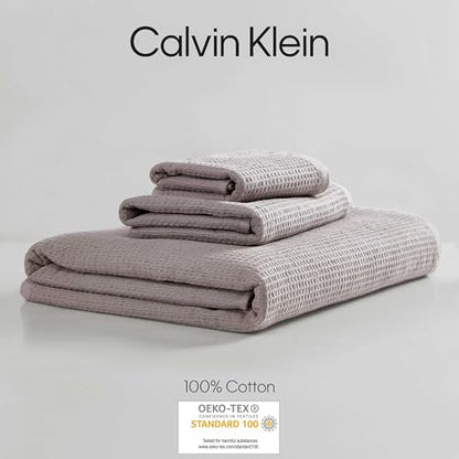 Calvin Klein - Bath Towels, Super Soft & Absorbent Cotton Towels, Oeko-Tex Certified (Eternity Solid Lavender, 3-Piece) - color: Eternity Lavender, size: 3 Pack
