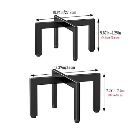 4-Pack Plant Stand Indoor Outdoor with Adjustable Feet, Black | Heavy Duty Metal Construction, Fits 5-13 Inch Pots, Includes 2 Large & 2 Medium, Easy Assembly, Pots Not Included - size: 4 Pack - Large & Medium