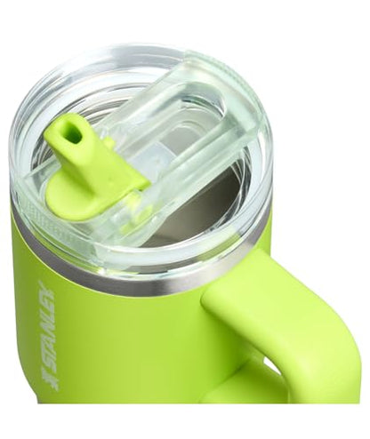 STANLEY Quencher ProTour Flipstraw Tumbler, 14 oz, Chartreuse | Built-In Straw & Handle | Cupholder Compatible for Travel | Leakproof Insulated Stainless Steel Cup | BPA-Free - color: Chartreuse, size: 14 Ounces