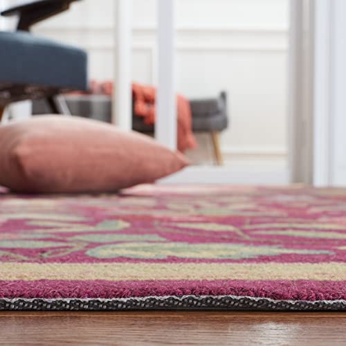 SAFAVIEH Chelsea Collection Accent Rug - 2'9" x 4'9", Burgundy, Hand-Hooked French Country Wool, Ideal for High Traffic Areas in Entryway, Living Room, Bedroom (HK210C) - color: Burgundy, size: 2'9" x 4'9" (Rectangular)