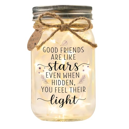 Solmay Friendship Gifts for Women, Best Friend Birthday Gifts Jar Light - color: Good Friends