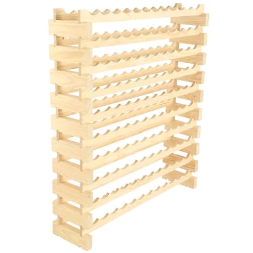 120 Bottle Wine Rack Dark Stain - color: Dark Stain