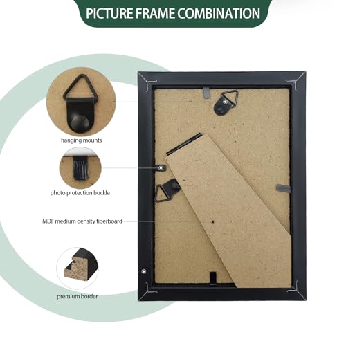WHEATHUSK 4x6 Picture Frames Bulk Set of 30 Wood Photo Frames for 4x6 Photos Wall Mounting Simple Black Photo Frames Multi Picture Frames for Wall or Tabletop Display