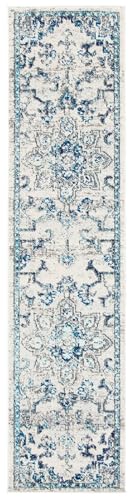 SAFAVIEH Madison Collection Area Rug - 2'2" x 4', Ivory & Grey, Boho Chic Distressed Medallion Design, Non-Shedding & Easy to Clean, Ideal for Ideal for Front Door, Kitchen, Entryway, Foyer (MAD473C) - color: Ivory/Grey, size: 2'2" x 4' (Rectangular)