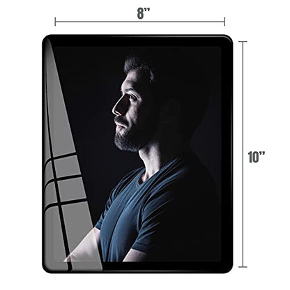 Bluesun 8x10 Picture Frame Black Standing can be Vertical and Horizontal - Real Glass Frames, Cool 8×10 Photo Frame, Wall Frames Gifts for Men Boyfriend Dad Boss and Loved Ones(8x10, Black) | 8×10 Photo Frame Black with Tempered Glass & Rounded Corners, W