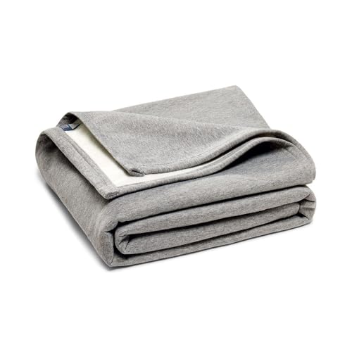 MV Sport Lightweight Sweatshirt Blanket Throw – Warm & Cozy, Breathable Oversized Fleece Knit, Couch, Bed, Travel, Cold Nights, and Outdoors – Soft Light Weight Blanket 54" x 84" Graphite - color: Graphite, size: Adult