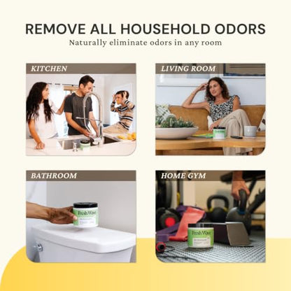 Fresh Wave Lemon Odor Eliminator Gel 15 oz - Air Freshener for Home | Lasts 30-60 days. Plant-based odor absorber. No perfumes or harsh chemicals. Bathroom & closet deoderizer. Refills available. - size: 15 Fl Oz (Pack of 1)