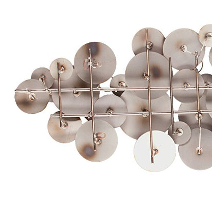 SEI Furniture - Longavi Metal Wall Sculpture - Transitional Design, Multi Metal - Fully Assembled - Ideal for Living Room, Bedroom (WS9379)