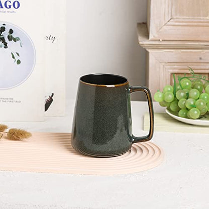 Large Ceramics Coffee Mugs,24 oz,Large Handle Design,Extra Large Tea and Coffee Cup for Office and Home，Microwave and Dishwasher Safe(Color:24 oz green) - color: 24 oz green