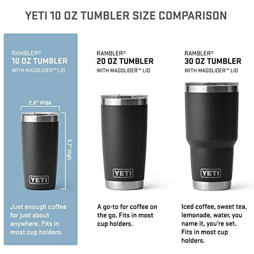 YETI Rambler 10 oz Tumbler, Stainless Steel, Vacuum Insulated with MagSlider Lid, White - color: White