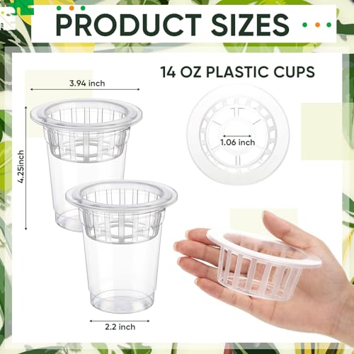70 Pcs Plastic Plant Propagation Vase for Indoor Decor, 4.25'' | Clear Plastic Vase with Hydroponic Basket, Pet Material, Root Support Design, Easy Water Changes, Home Office Desktop Display - size: 4.25''