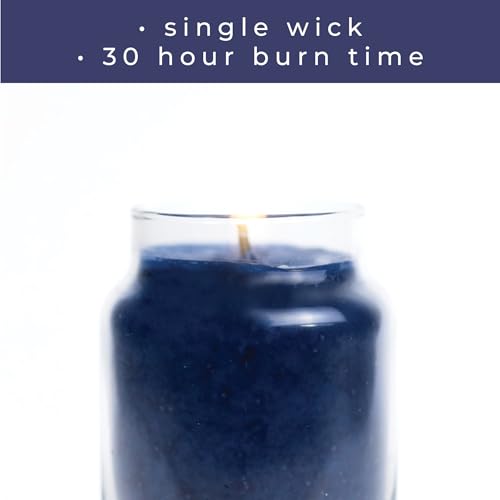 A Cheerful Giver - Blueberry Muffins Baby Scented Glass Jar Candle (6oz) with Lid & True to Life Fragrance Made in USA - size: 6 oz