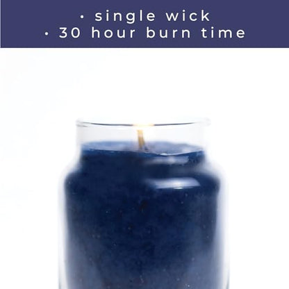 A Cheerful Giver - Blueberry Muffins Baby Scented Glass Jar Candle (6oz) with Lid & True to Life Fragrance Made in USA - size: 6 oz
