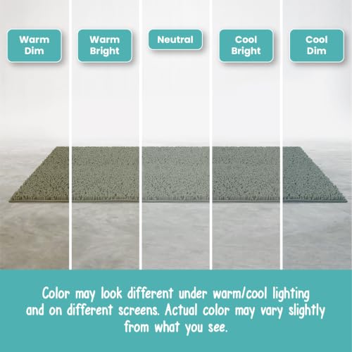 Standard 24"x21" U-Shaped Non-Slip Shaggy Chenille Toilet Contour Bathroom Rug with Water Absorbent, Sage Green - color: Sage Green, size: 24" x 21" (U-Shaped)