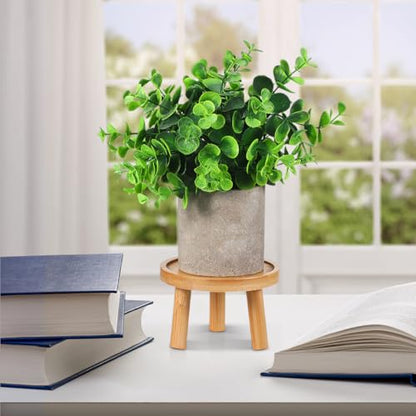 Levemolo 2Pcs Wooden Flower Pot Tray Base Indoor Plant Stand | Stable wood base, for indoor tabletops, supports potted plants and succulents