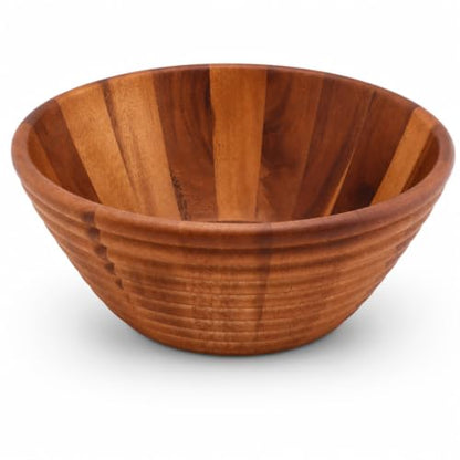 Arthur Court Large Acacia Wooden Hive-Style Salad Bowl - Unique Serving Bowl for Fruits, Snacks, and Salads - 5" H x 12" Diameter - size: 5 inch Tall x 12 Diameter